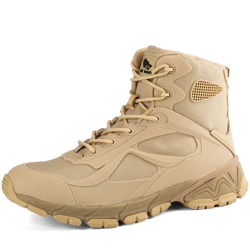 Anti-puncture combat boots high top military desert boots men's high boots, Sand black
Anti-puncture combat boots high top military desert boots men's high boots, Sand black