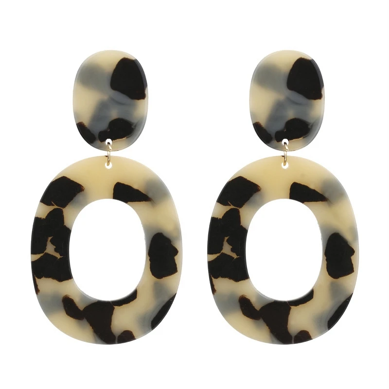 Trendy Charm Tortie Colorful Large Exaggerated Resin Acetate Acrylic Oval Geometric Pendant Women Stud Earrings Jewelry For Gift, As photo
Trendy Charm Tortie Colorful Large Exaggerated Resin Acetate Acrylic Oval Geometric Pendant Women Stud Earrings Jewelry For Gift, As photo