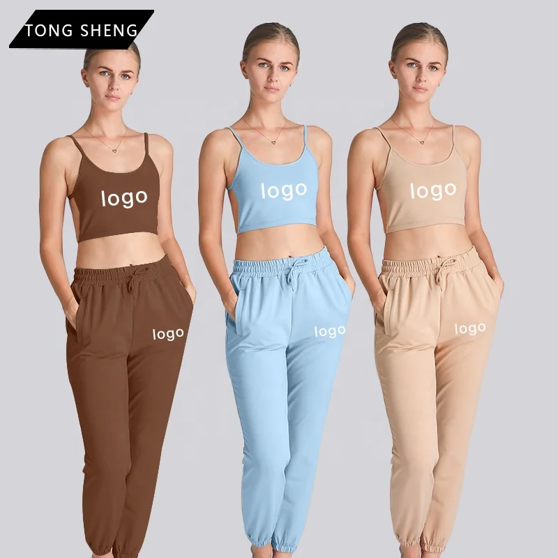 Breathable Women's Crop Tank Tops Set Two Piece Jogger Pants Set Designer Women Jogger Pants 2 Two Piece Set, As picture
Breathable Women's Crop Tank Tops Set Two Piece Jogger Pants Set Designer Women Jogger Pants 2 Two Piece Set, As picture