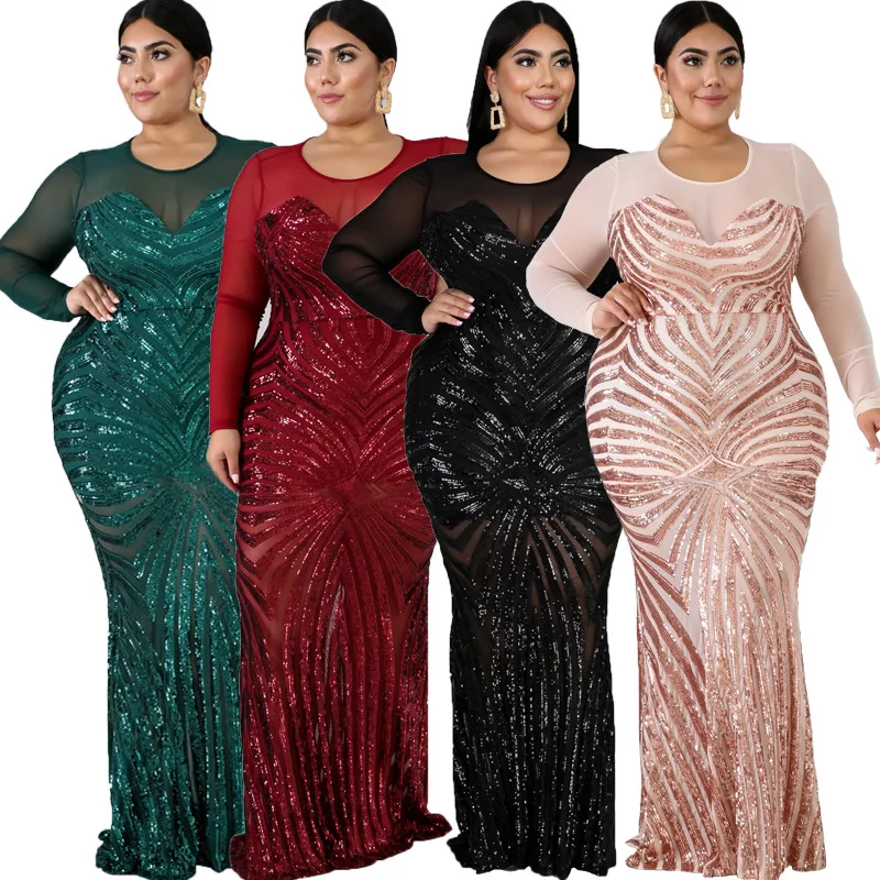 Wholesale latest women party summer casual gowns sequin plus size evening dress, Could be customized
Wholesale latest women party summer casual gowns sequin plus size evening dress, Could be customized