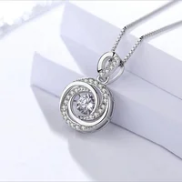 

Engagement gift 925 sterling silver with aaa grade cubic zircon pendant for women