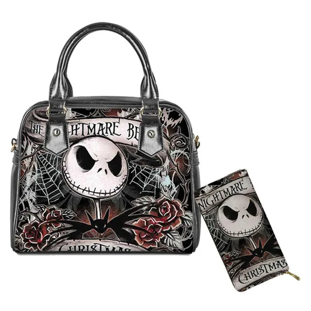 2Pcs Women Shoulder Bag and Wallet The Nightmare Before Christmas Print PU Leather Handbag&Purse set Lady's Tote Bag, Customized color
2Pcs Women Shoulder Bag and Wallet The Nightmare Before Christmas Print PU Leather Handbag&Purse set Lady's Tote Bag, Customized color