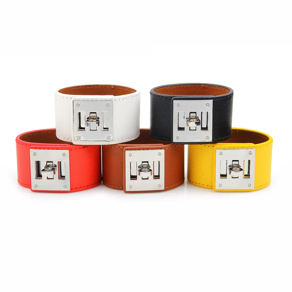 2021 Hot-selling Bracelet European and American Fashion Personality Wide Leather Bracelet Colorful Solid Color Button Pu Hand
2021 Hot-selling Bracelet European and American Fashion Personality Wide Leather Bracelet Colorful Solid Color Button Pu Hand