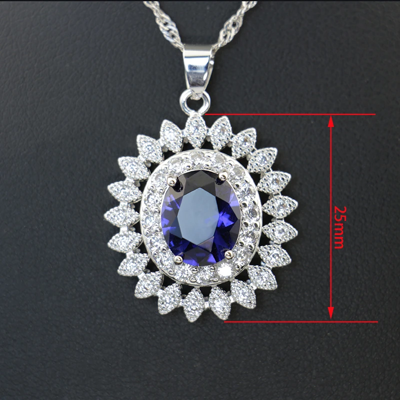 Ladies Flower Shape Pendant Earrings Ring Jewelry Sets for Wedding Party 925 Sterling Silver Necklace, Picture shows
Ladies Flower Shape Pendant Earrings Ring Jewelry Sets for Wedding Party 925 Sterling Silver Necklace, Picture shows