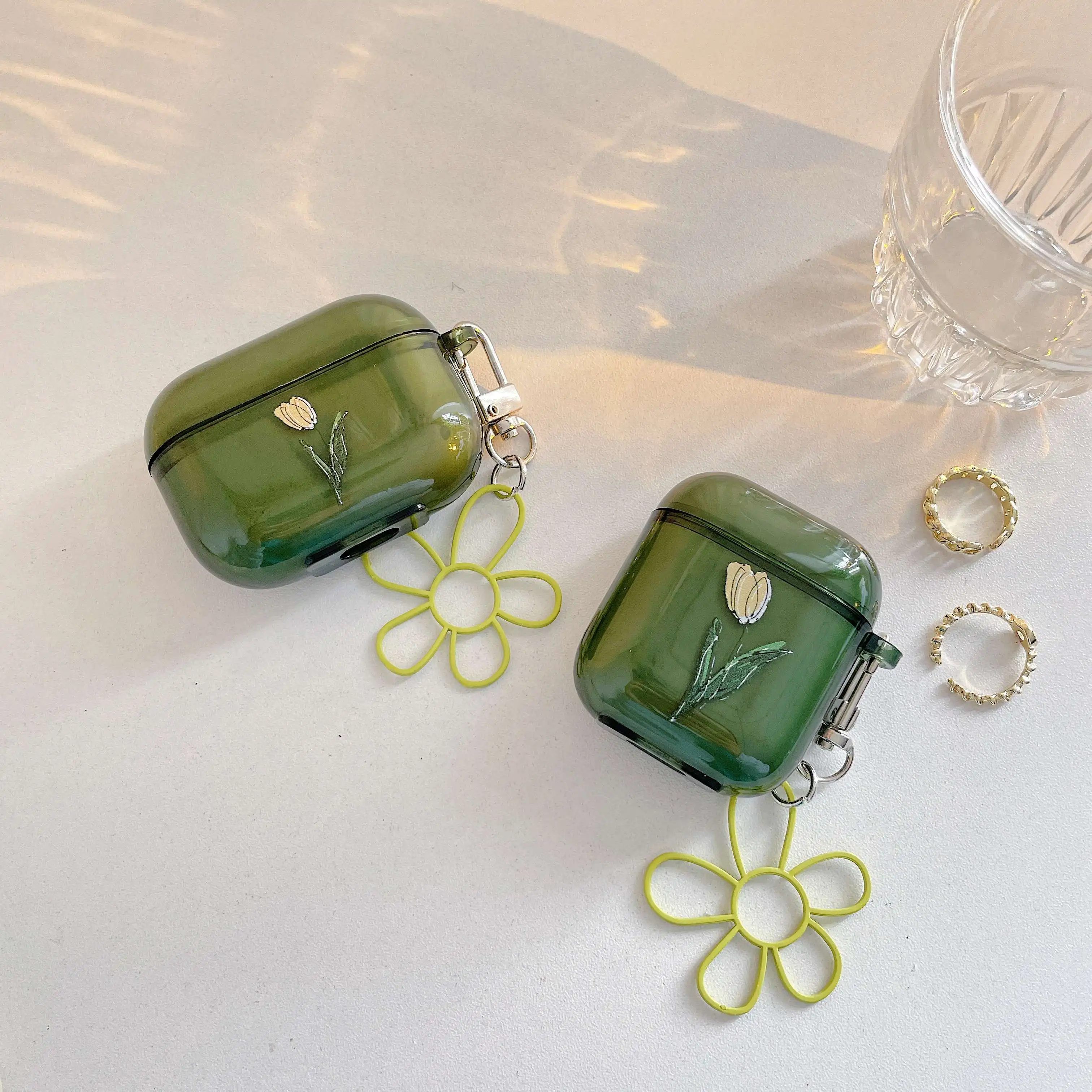 3D Tulip Flower Soft TPU Earphones Covers For Air pods Regular For Apple Airpods Pro 1 2 3 Cases With Keychains
3D Tulip Flower Soft TPU Earphones Covers For Air pods Regular For Apple Airpods Pro 1 2 3 Cases With Keychains