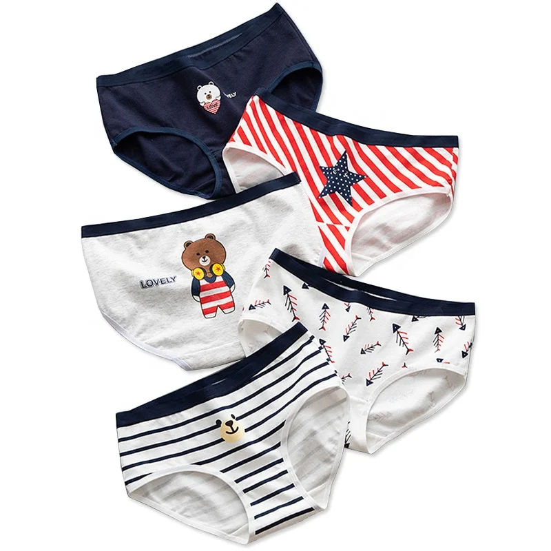 1833 Girls Sweet Cute Printed Cotton Briefs Panty with Little Bear Pattern, 5 colors
1833 Girls Sweet Cute Printed Cotton Briefs Panty with Little Bear Pattern, 5 colors