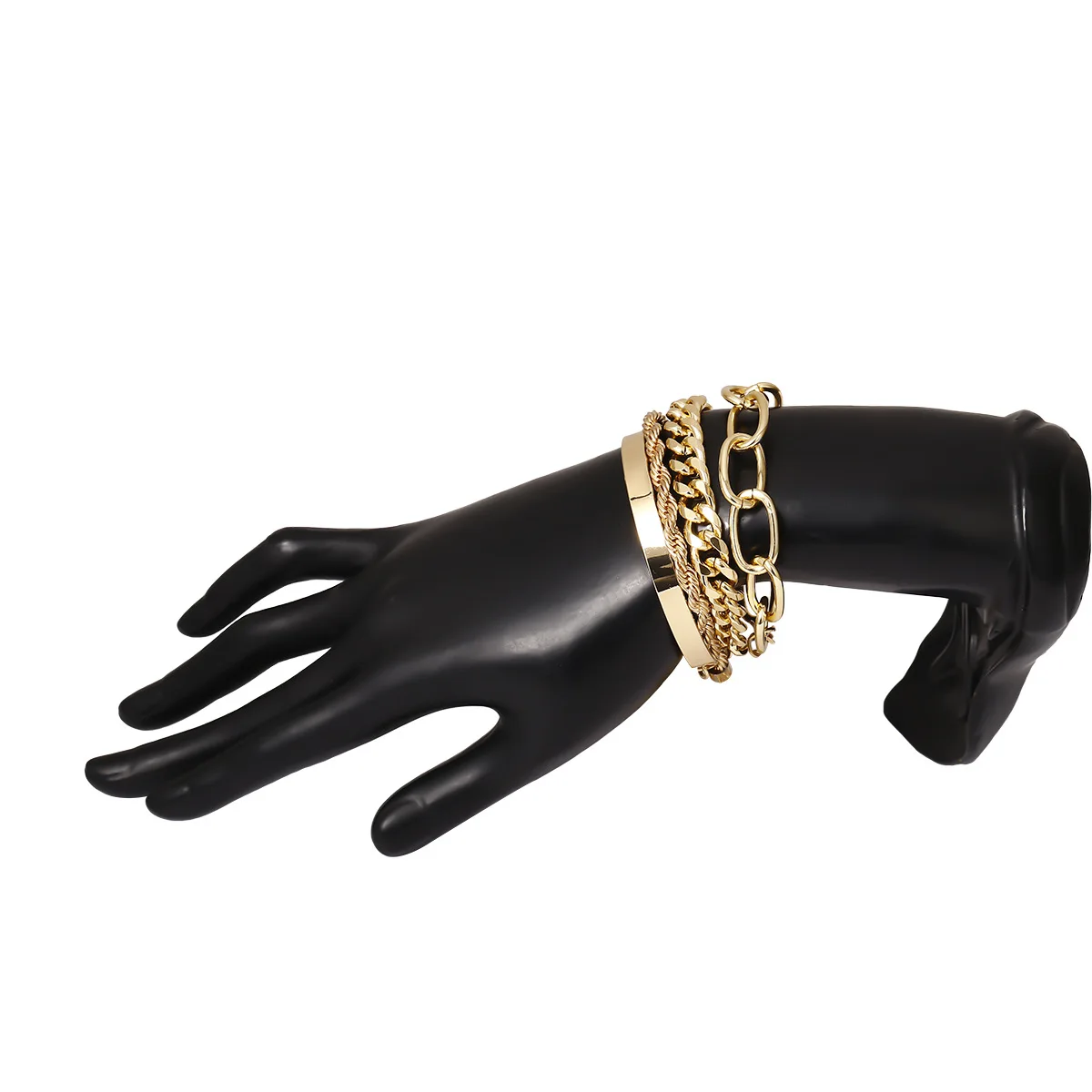 Korean 4pcs Punk Curb Cuban Chain Bracelets Set for Women Boho Thick Gold Charm Bracelets Bangles Jewelry, Gold color,silver
Korean 4pcs Punk Curb Cuban Chain Bracelets Set for Women Boho Thick Gold Charm Bracelets Bangles Jewelry, Gold color,silver