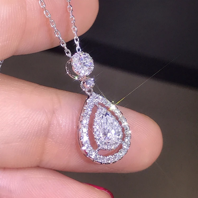 Fashion Blingbling Women White Diamond Crystal Necklace Water Drop Pear Necklace, Picture
Fashion Blingbling Women White Diamond Crystal Necklace Water Drop Pear Necklace, Picture