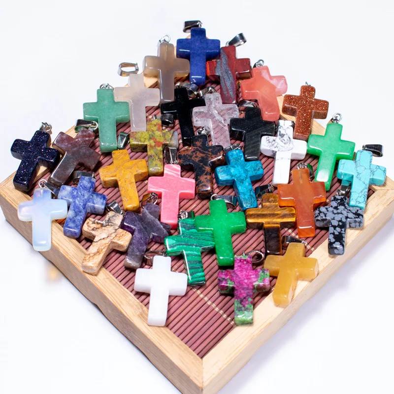 Hot Christian Stone Pendant Bracelets Natural Stone Bracelet For DIY Making Cross Natural Stone Bracelets Ring Leather Necklaces, Colorful
Hot Christian Stone Pendant Bracelets Natural Stone Bracelet For DIY Making Cross Natural Stone Bracelets Ring Leather Necklaces, Colorful