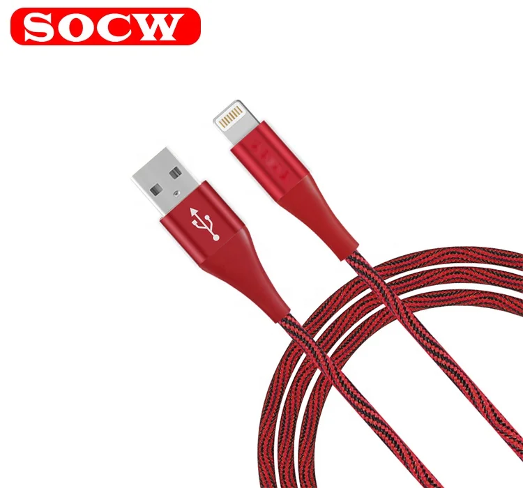 MFI manufacture SOCW fast charging usb A to lightning data cable with kevlar braided 2.4A
MFI manufacture SOCW fast charging usb A to lightning data cable with kevlar braided 2.4A