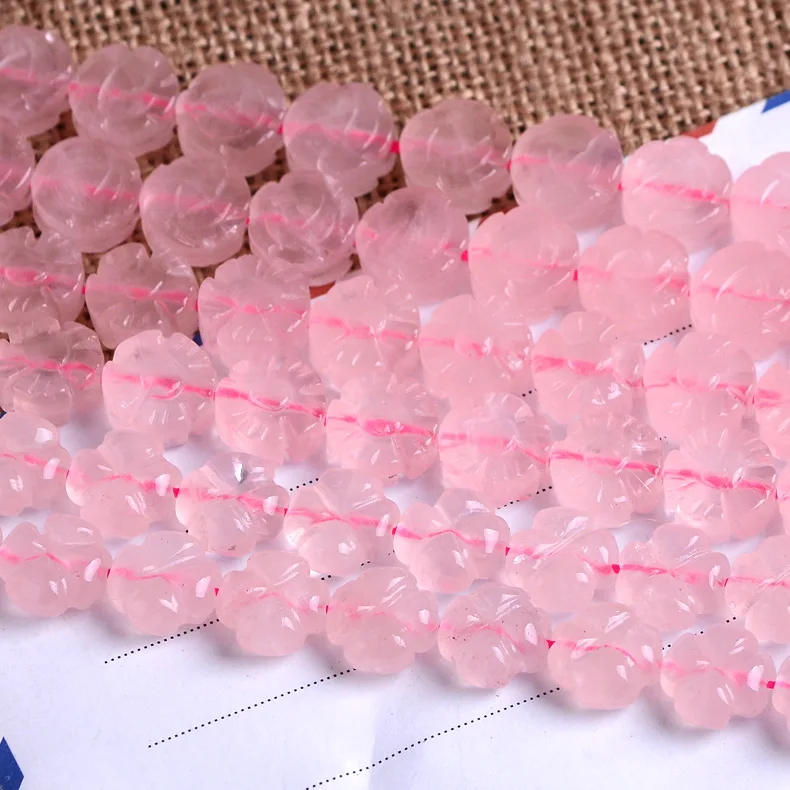 Natural semi-precious gemstone loose strand rose quartz beads carving pattern
Natural semi-precious gemstone loose strand rose quartz beads carving pattern