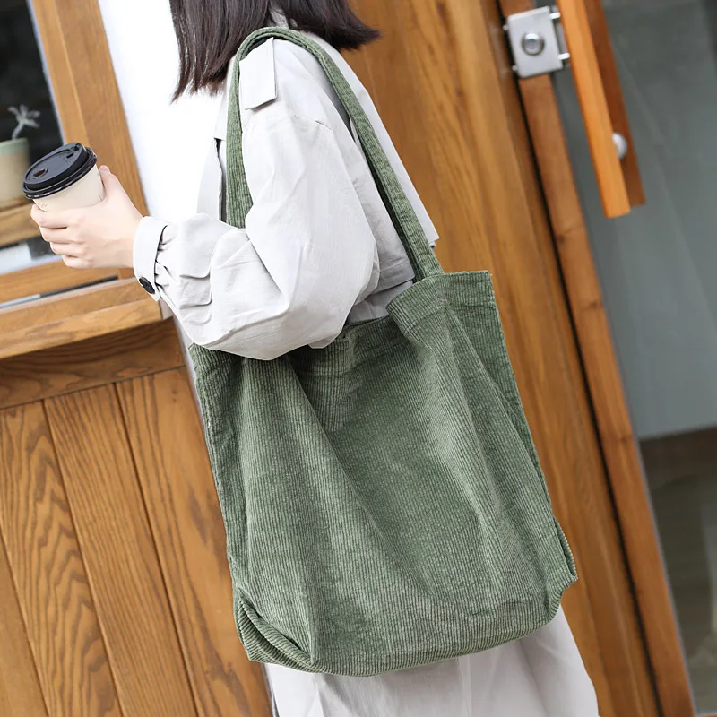 Women Corduroy Shoulder Bag Simple Canvas Cloth Handbag Big Casual Tote Ladies Shopping Bags
Women Corduroy Shoulder Bag Simple Canvas Cloth Handbag Big Casual Tote Ladies Shopping Bags