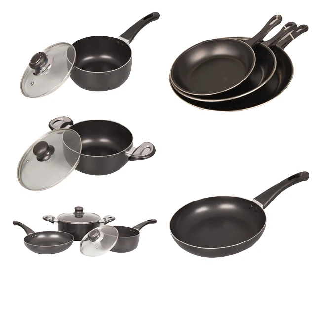 Non Stick Cookware Fry Pan Sets, High Quality Cook Pan with Lid