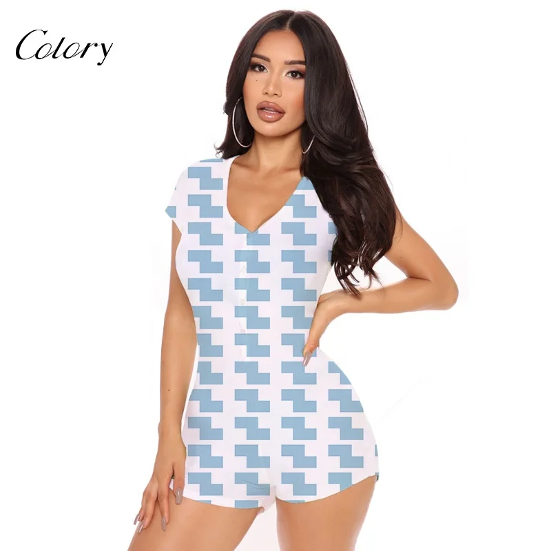 Colory Designer Pajama Short Onesie Jumpsuit Women Bodysuits Sexy Pajama Onesie, Customized color
Colory Designer Pajama Short Onesie Jumpsuit Women Bodysuits Sexy Pajama Onesie, Customized color