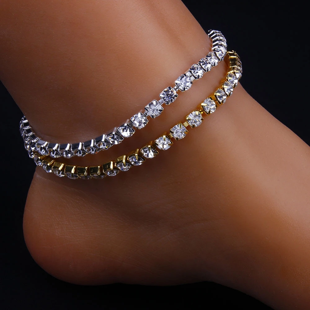 Fashion 2020 Hip Hop Tennis Crystal Charm Diamond Beach Anklet Bling Rhinestone Gold Chain Anklets For Women
Fashion 2020 Hip Hop Tennis Crystal Charm Diamond Beach Anklet Bling Rhinestone Gold Chain Anklets For Women