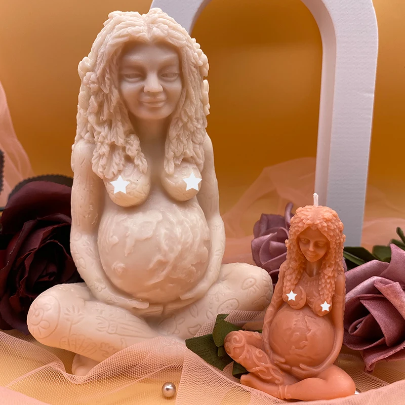B-1042 Large Size Greek Goddness Mother Earth Resin Silicone Candle Mold Pregnant Long Hair Lady Sexy Woman DIY Mould, Transparent white
B-1042 Large Size Greek Goddness Mother Earth Resin Silicone Candle Mold Pregnant Long Hair Lady Sexy Woman DIY Mould, Transparent white