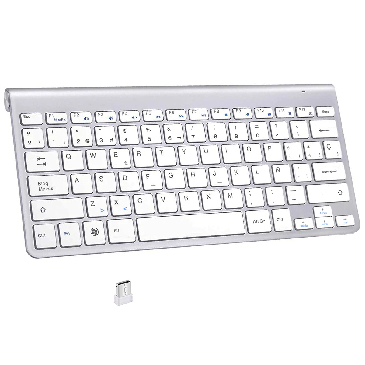 Spanish 2.4G Wireless Keyboard Slim Multimedia 78 Key Keyboard Low Noise for Laptop Desktop Windows Smart TV
Spanish 2.4G Wireless Keyboard Slim Multimedia 78 Key Keyboard Low Noise for Laptop Desktop Windows Smart TV