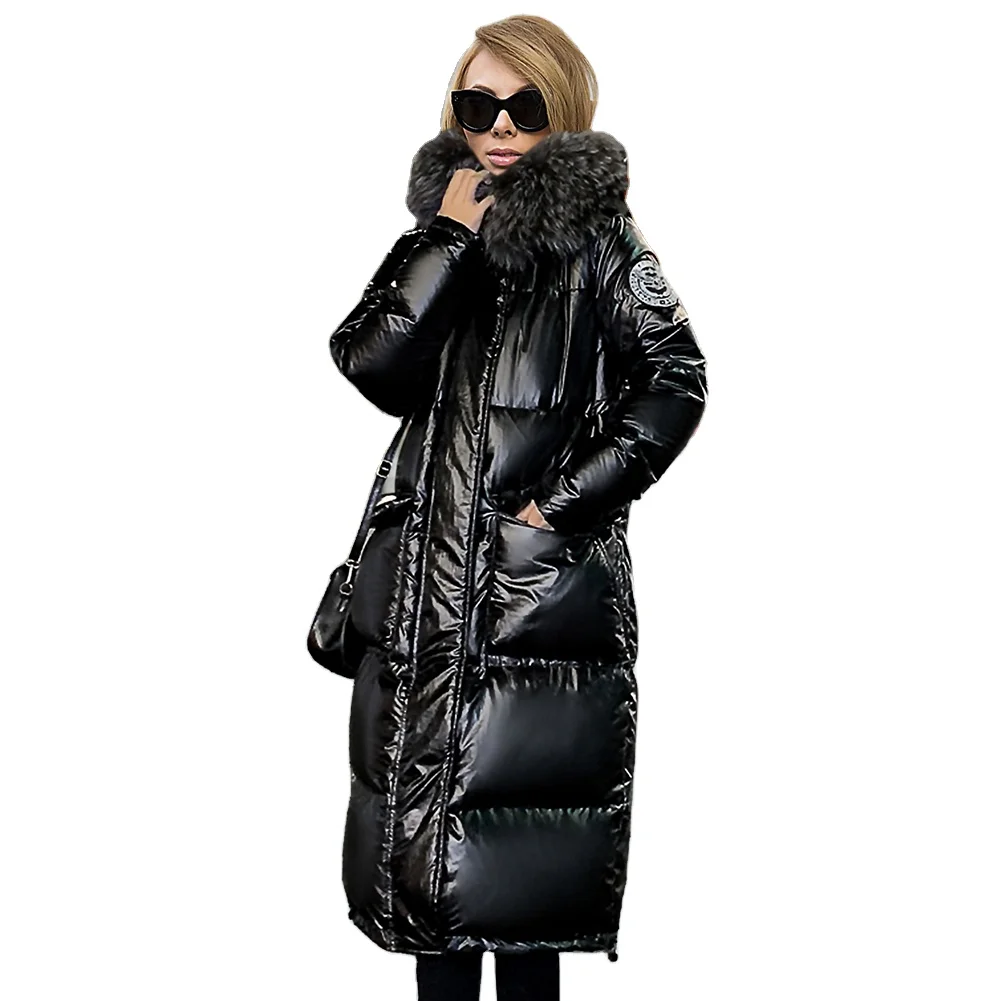 Winter Women's Long Down Jacket Padded Coat Ladies Slim Hooded Parka Waist Coats For Women Woman Coat With Fur Hood
Winter Women's Long Down Jacket Padded Coat Ladies Slim Hooded Parka Waist Coats For Women Woman Coat With Fur Hood