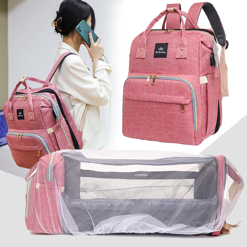 3 in 1 foldable crossbody wet baby charging bed station bassinet mat USB diaper bag backpack with Mosquito Net
3 in 1 foldable crossbody wet baby charging bed station bassinet mat USB diaper bag backpack with Mosquito Net