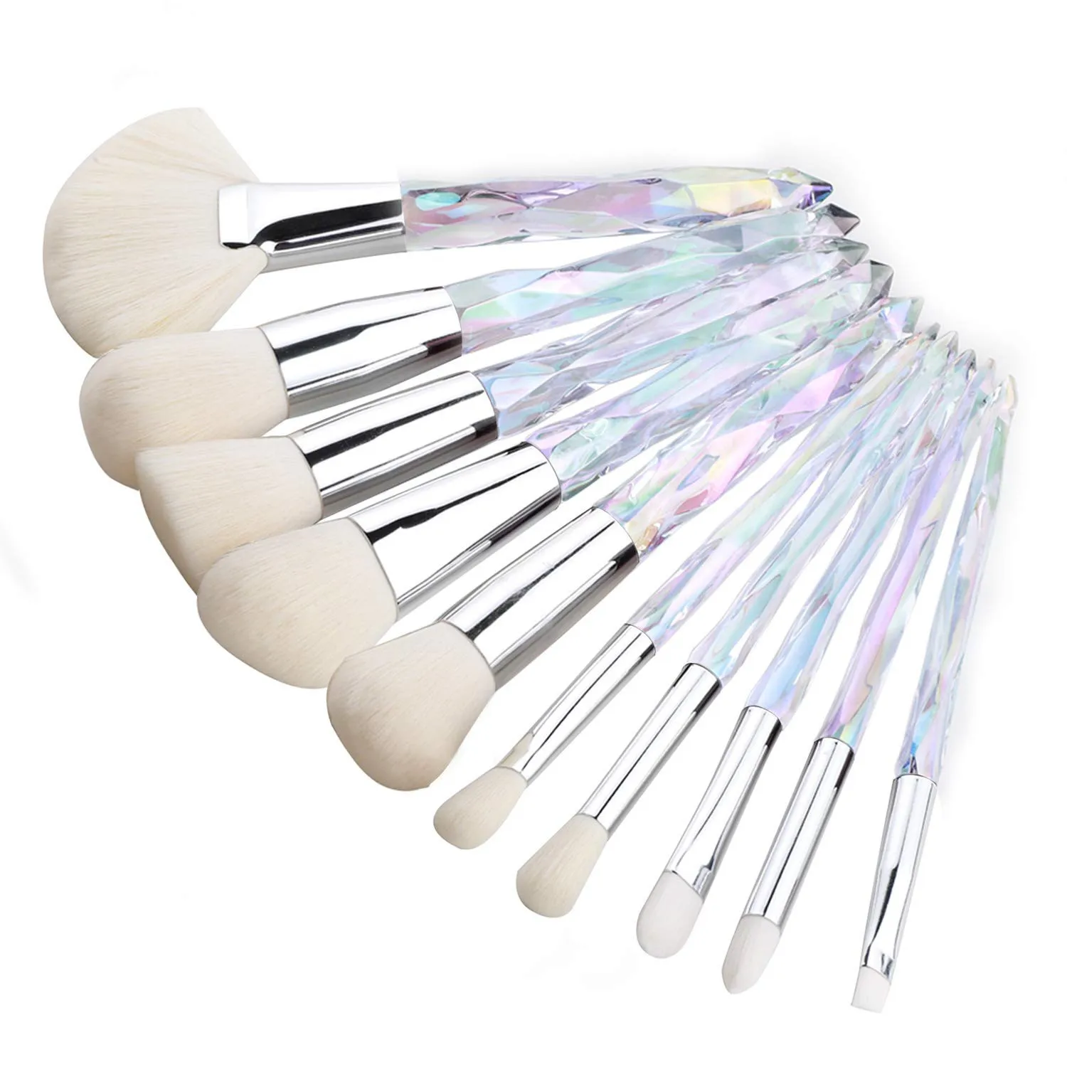 10pcs Makeup Brush Soft Type Cosmetic Face Powder Foundation Brush Synthetic Hair Crystal Handle, As the picture
10pcs Makeup Brush Soft Type Cosmetic Face Powder Foundation Brush Synthetic Hair Crystal Handle, As the picture