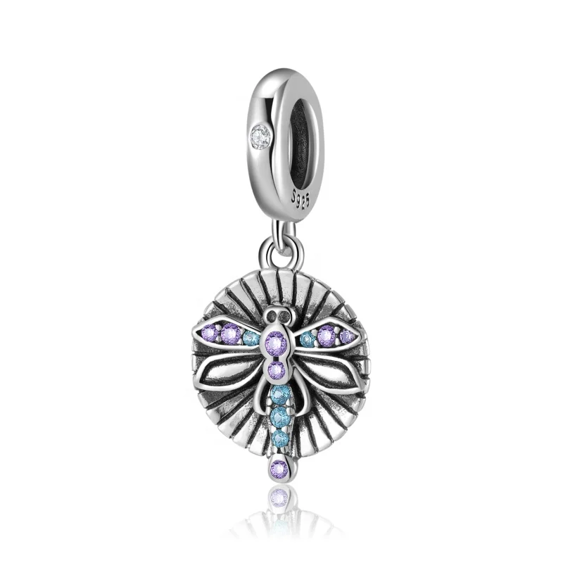 Real 925 sterling silver Round shape dragonfly shape zircon pendant Beads Fit Charm Bracelet fine jewelry making Wholesale
Real 925 sterling silver Round shape dragonfly shape zircon pendant Beads Fit Charm Bracelet fine jewelry making Wholesale