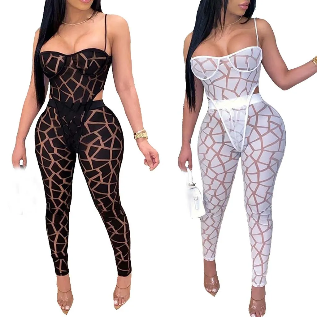 FS2629D Fashion Matching Sets 2 Piece Outfits Jumpsuits See Through Rompers Ladies Club Wear mesh Jumpsuit
FS2629D Fashion Matching Sets 2 Piece Outfits Jumpsuits See Through Rompers Ladies Club Wear mesh Jumpsuit