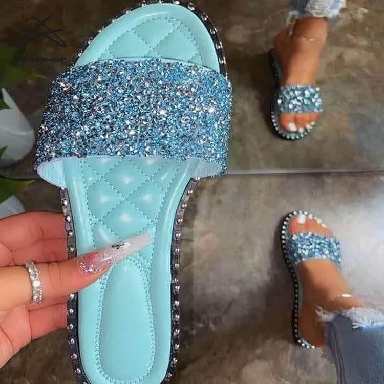 Fancy women fashion new design sequins soft beach slipper lady slides sandal slippers
Fancy women fashion new design sequins soft beach slipper lady slides sandal slippers