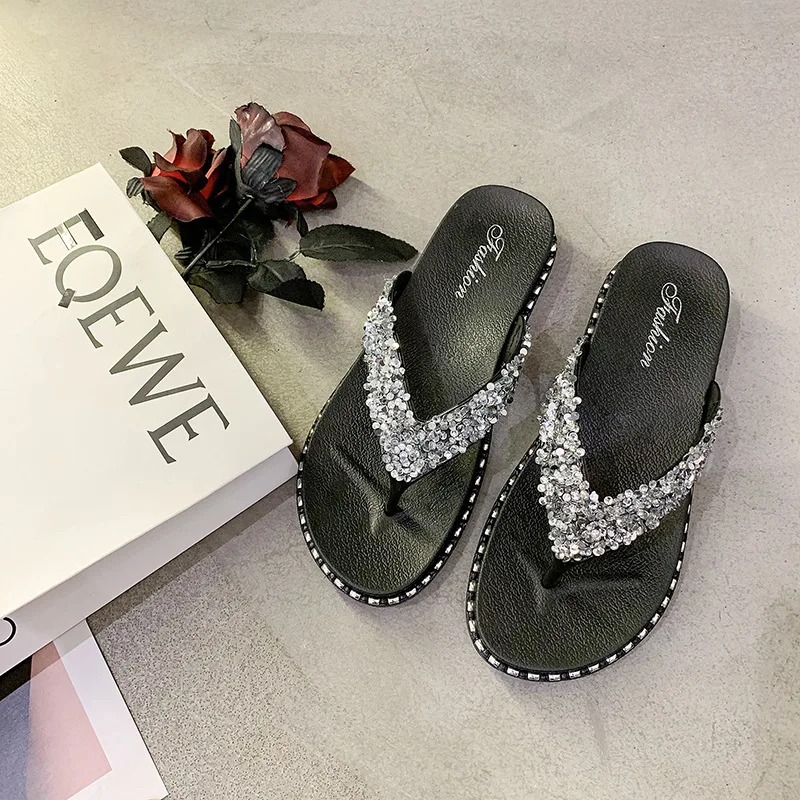 Wholesale hot selling crystal beautiful sandals 2021 women flat outdoor flip flops ladies slippers, Customized color
Wholesale hot selling crystal beautiful sandals 2021 women flat outdoor flip flops ladies slippers, Customized color