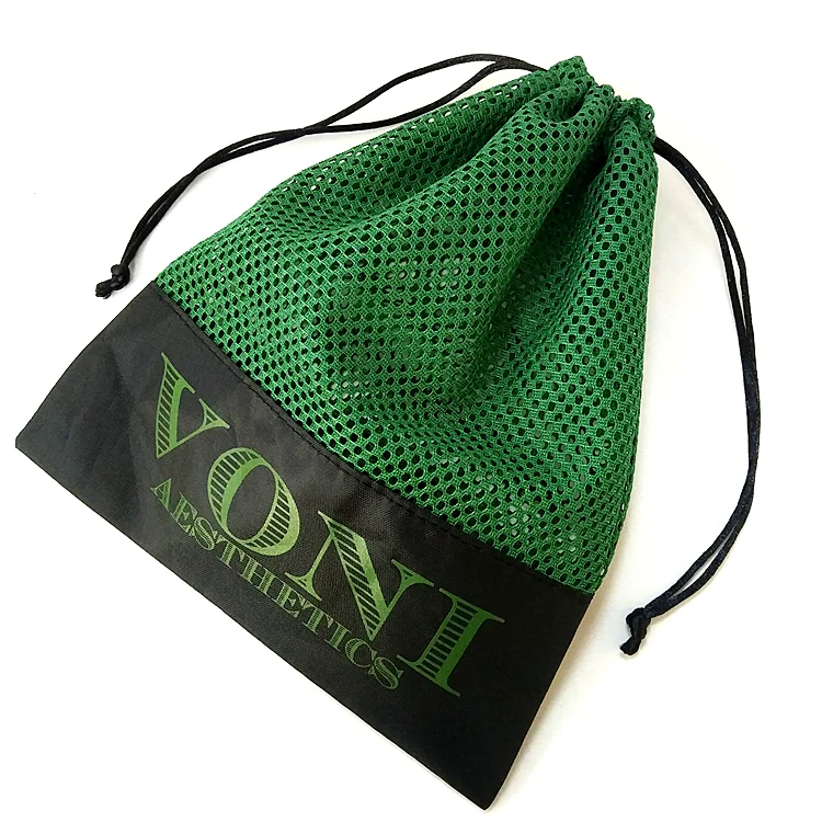 Wholesale Reusable Mesh Bags portable sturdy nylon drawstring Bags for Storage