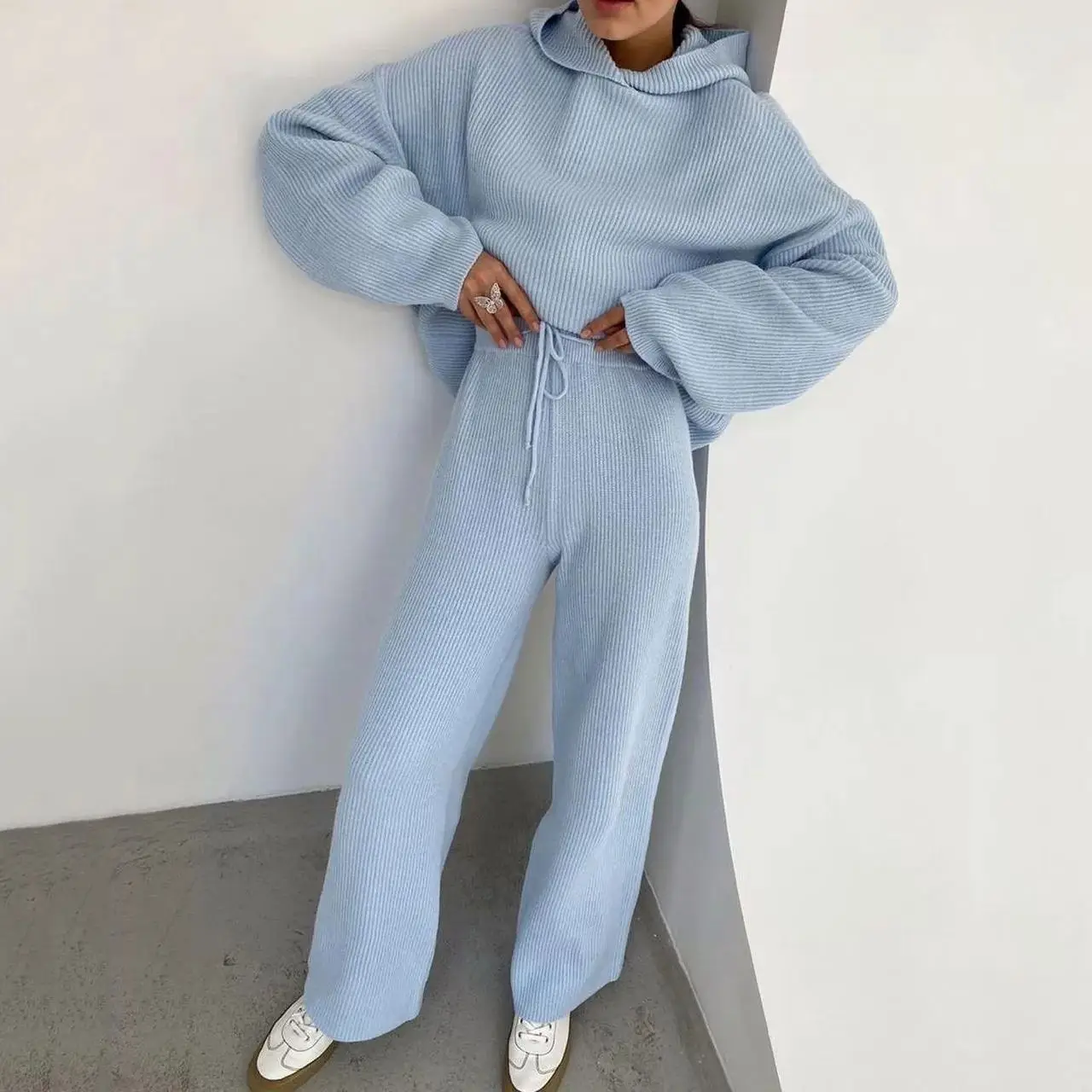 Custom Women Cozy 2 Piece Sweater Lounge Set Pants Pajamas Loungewear Set, Blue,beige,khaki,black
Custom Women Cozy 2 Piece Sweater Lounge Set Pants Pajamas Loungewear Set, Blue,beige,khaki,black