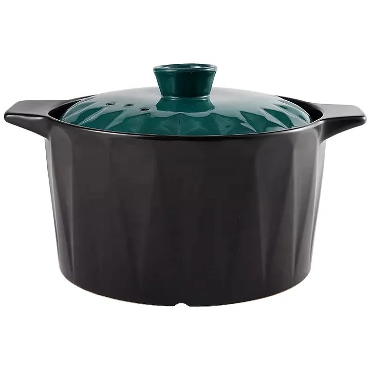 Factory direct sales of large capacity high temperature resistant gas casserole ceramic stew pot health casserole, Black
Factory direct sales of large capacity high temperature resistant gas casserole ceramic stew pot health casserole, Black