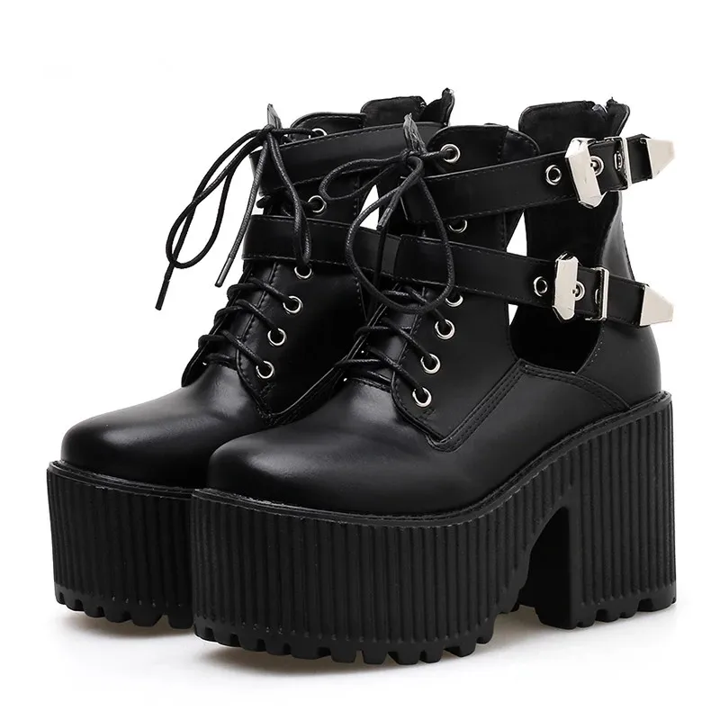 Block Heels Ankle Boots for Women Platform Shoes Punk Shoes Sole Square Toe Ankle Strap Black Shoes Buckle Rubber Fashion Winter
Block Heels Ankle Boots for Women Platform Shoes Punk Shoes Sole Square Toe Ankle Strap Black Shoes Buckle Rubber Fashion Winter