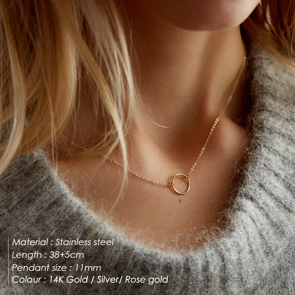 Original Color 15inches Hammer Pattern Circle Pendant Necklace Steel Round Circle Necklace Pendant for Sale, Gold/silver/rose gold
Original Color 15inches Hammer Pattern Circle Pendant Necklace Steel Round Circle Necklace Pendant for Sale, Gold/silver/rose gold