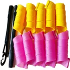 New 12 Pcs per pack lady long hair DIY magic rollers hair curlers water ripple hair divider
