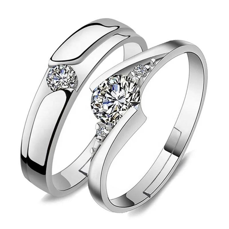 Free shipping Fashion Crystal CZ Stone Wedding Engagement Rings for Couples 925 Sterling silver Adjustable Ring for women men
Free shipping Fashion Crystal CZ Stone Wedding Engagement Rings for Couples 925 Sterling silver Adjustable Ring for women men