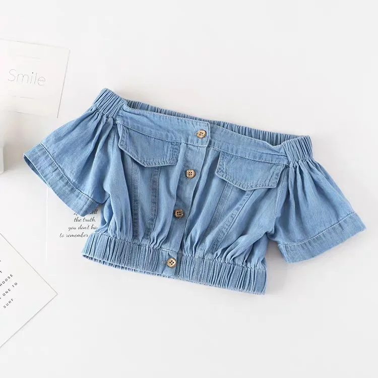 Summer Girls' Clothing Sets Baby Girls Denim Short-sleeved T-shirt+High Waist Skirt 2PCS
Summer Girls' Clothing Sets Baby Girls Denim Short-sleeved T-shirt+High Waist Skirt 2PCS