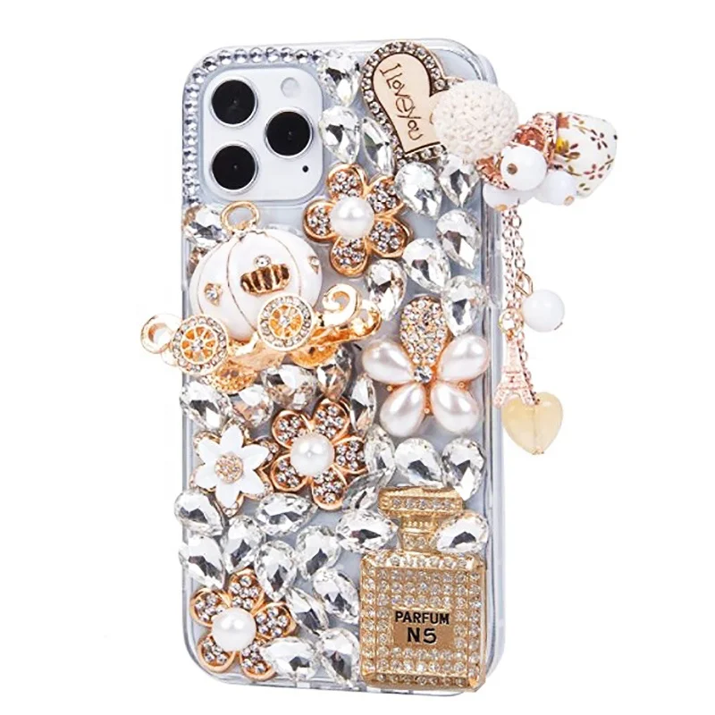 Luxury Shiny Diamond Crystal Rhinestone Sparkly Jewelled Gemstone Pumpkin Car 3D Handmade Clear Case for iPhone 11 12 Pro Max, Pink, purple, sliver, black, green, blue, red
Luxury Shiny Diamond Crystal Rhinestone Sparkly Jewelled Gemstone Pumpkin Car 3D Handmade Clear Case for iPhone 11 12 Pro Max, Pink, purple, sliver, black, green, blue, red