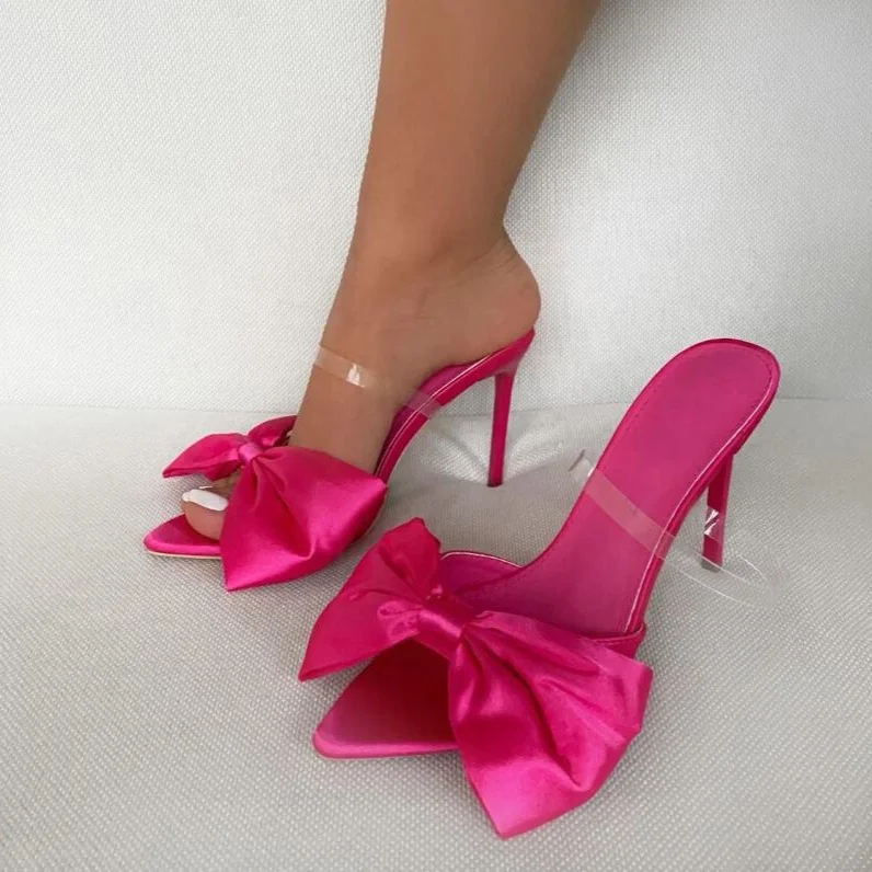 Classic Design Satin Upper Women Stiletto Heels Bow-knot Clear Strap Women Sandals Sexy Slip On Slides Party Dress Women Shoes, Green,black,mei-red,orange
Classic Design Satin Upper Women Stiletto Heels Bow-knot Clear Strap Women Sandals Sexy Slip On Slides Party Dress Women Shoes, Green,black,mei-red,orange