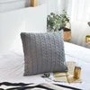 simple style knitting button crochet cushion cover