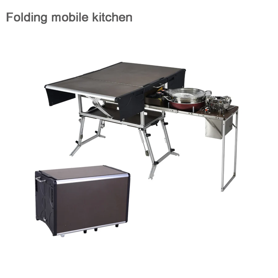 Camp And Folding Cooking Table Outdoor Portable Cook Station Aluminum Camping Kitchen Buy Folding Picnic Table
