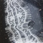 Nylon100% All Kinds Of French eyelash border Chantilly Lace Trim For Wedding Dress Accessory