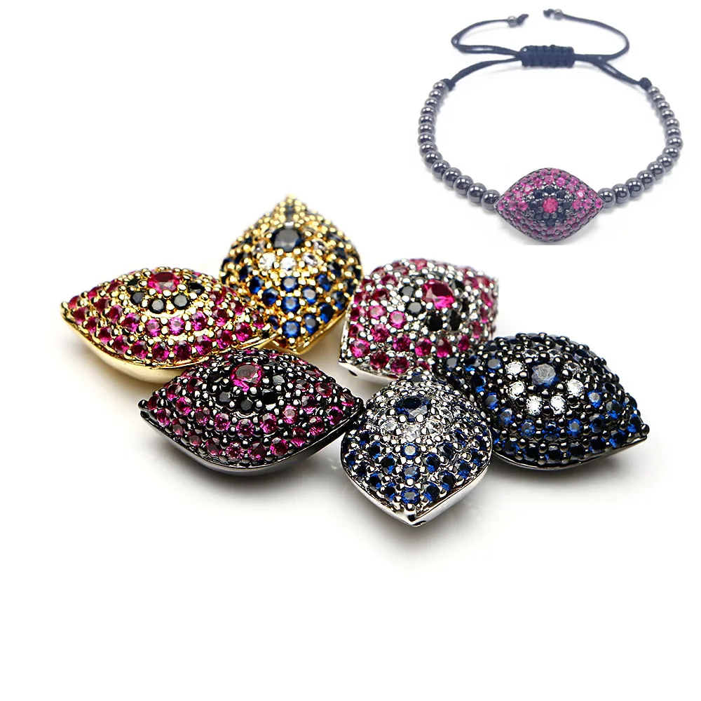Hot selling Copper micro-inlaid zircon colorful Eye beaded pendant Jewelry Accessories for necklace bracelet making, Silver/black//gold/roes gold
Hot selling Copper micro-inlaid zircon colorful Eye beaded pendant Jewelry Accessories for necklace bracelet making, Silver/black//gold/roes gold