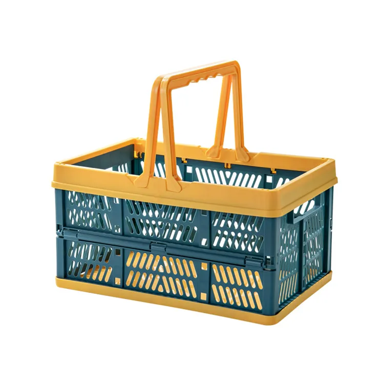 Wholesale Supermarket Shopping Food Fruit Handle Plastic Folding Storage Basket Camping Basket Portable Basket
Wholesale Supermarket Shopping Food Fruit Handle Plastic Folding Storage Basket Camping Basket Portable Basket