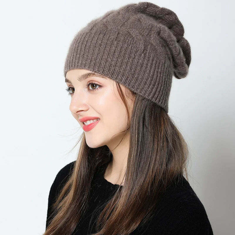 100% Goat Cashmere Knitting Hats For Women Hot Sale 3Colors Winter Soft Warm Pure Cashmere Knit Hat Elastic
100% Goat Cashmere Knitting Hats For Women Hot Sale 3Colors Winter Soft Warm Pure Cashmere Knit Hat Elastic