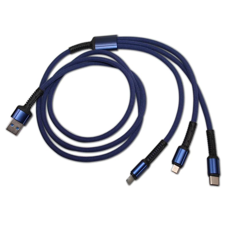3 in 1 USB Cable Braided 2.4A Multi-function Flex USB Cable for 8 pin Android Type-c Cell Phone Cables
3 in 1 USB Cable Braided 2.4A Multi-function Flex USB Cable for 8 pin Android Type-c Cell Phone Cables