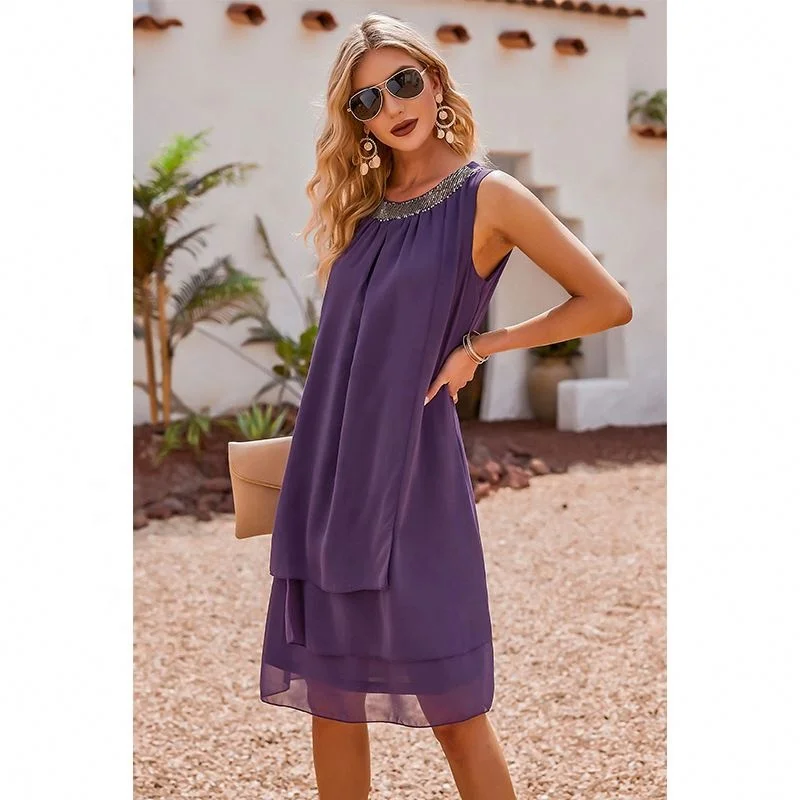 Dropshipping New Fashion Hot Summer Women Solid Color Loose Chiffon Plus Size Dress
Dropshipping New Fashion Hot Summer Women Solid Color Loose Chiffon Plus Size Dress