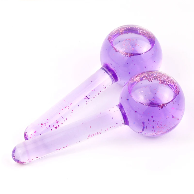 2 Pcs Glass Ball Ice Sphere For Face Massage Ice Ball Energy Crystal Ice Globes, Purple, pink, blue,etc.
2 Pcs Glass Ball Ice Sphere For Face Massage Ice Ball Energy Crystal Ice Globes, Purple, pink, blue,etc.