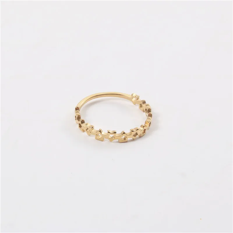 High End 18K Plain Gold Hollow Five-Pointed Star Ring Stainless Steel Trendy Simple Gold Plated Jewelry
High End 18K Plain Gold Hollow Five-Pointed Star Ring Stainless Steel Trendy Simple Gold Plated Jewelry
