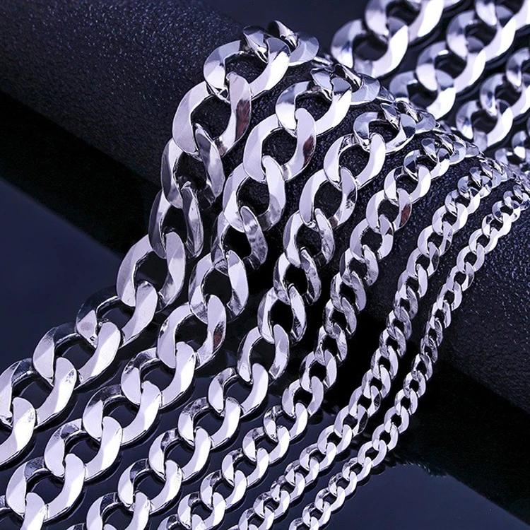 Real Pure Silver 50cm Man Chain Male Necklace Wide 4 5 6 7 8 9 11 12mm Chunky Curb Link Chain Necklace for Men
Real Pure Silver 50cm Man Chain Male Necklace Wide 4 5 6 7 8 9 11 12mm Chunky Curb Link Chain Necklace for Men