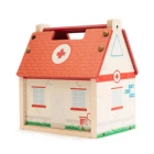 kids toys doll house dollhouse wooden circus hospital play doll house set